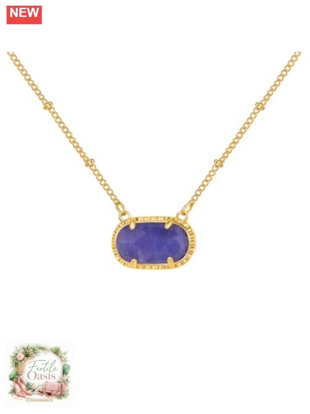14k Gold Plated Dainty Birthstone Pendant Necklace for Women